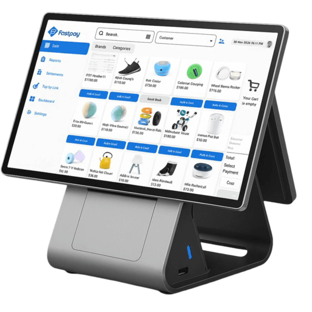 CorenetPay  Desktop POS terminal with sales dashboard